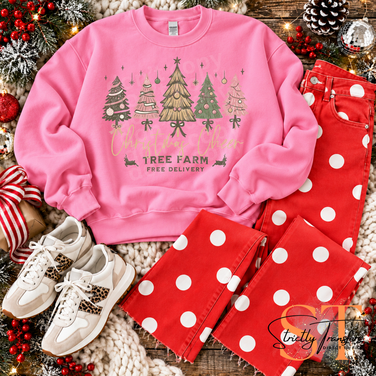 Christmas Cheer Tree Farm Direct to Film Transfers