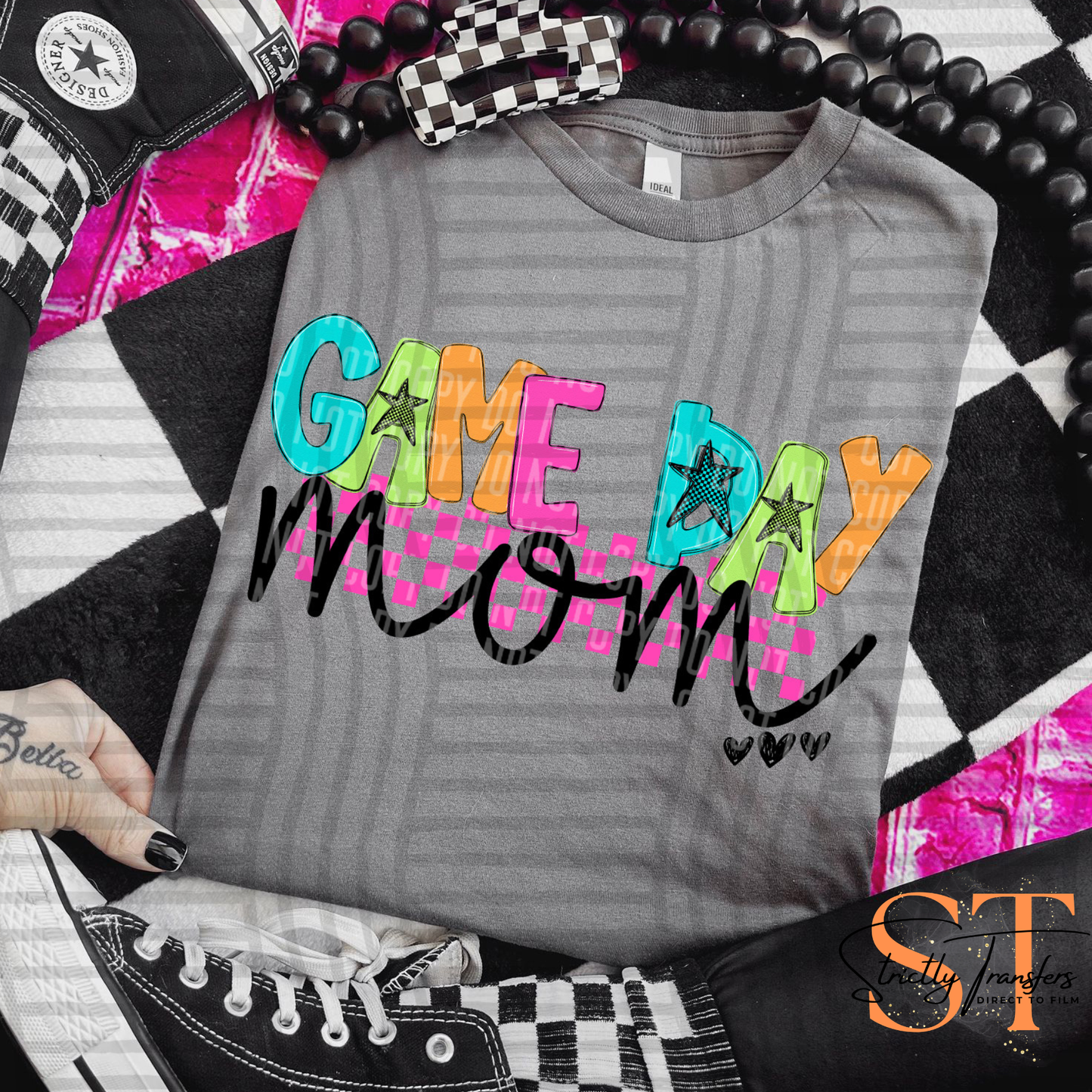 Game Day Mom Checkmate Direct to Film Transfers