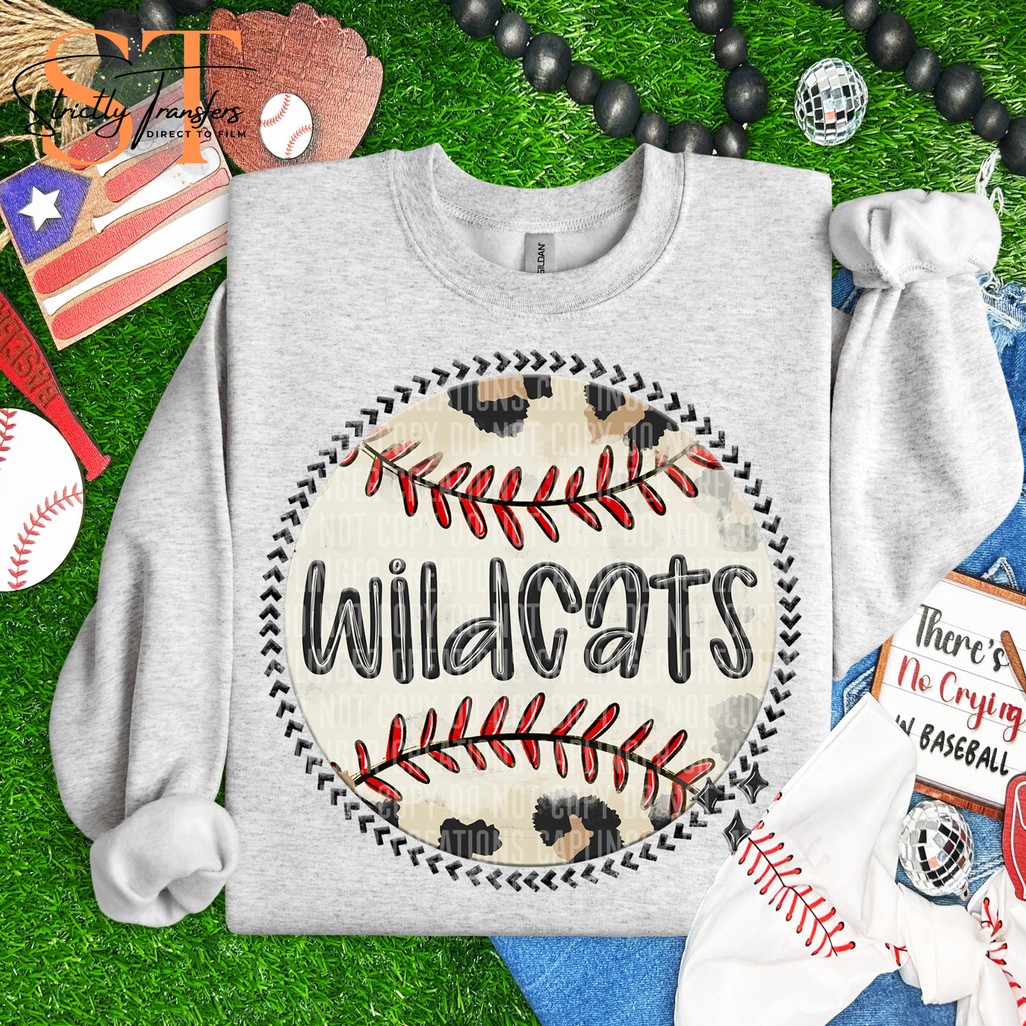 Wildcats Leopard Baseball Direct to Film Transfers