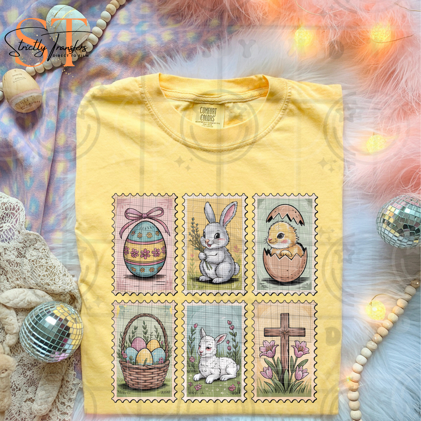 Easter Stamps Direct to Film Transfers