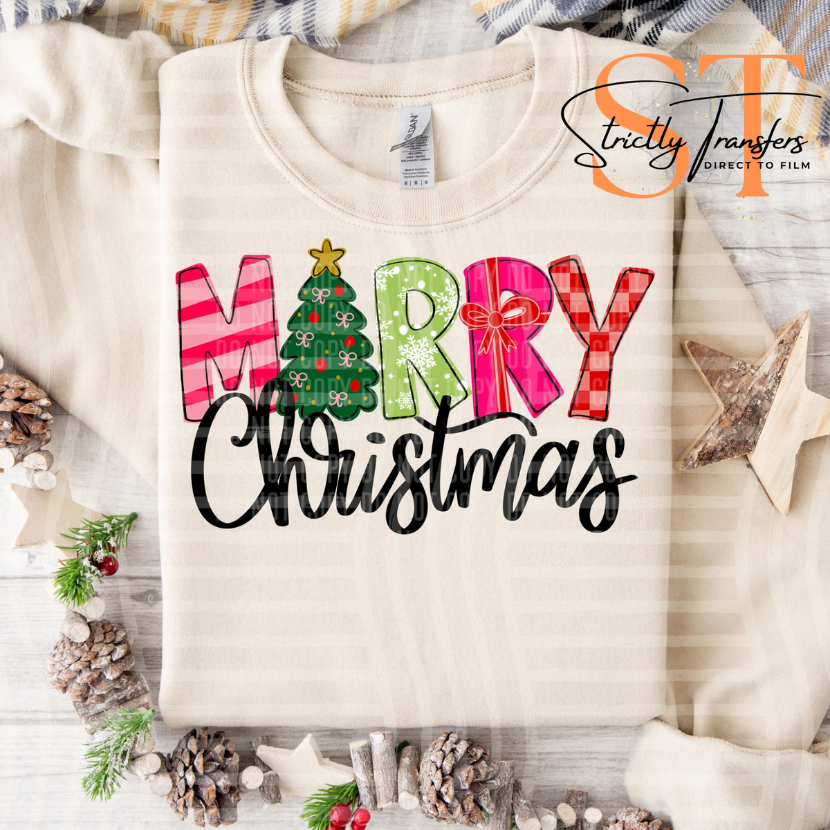 Merry Christmas Direct to Film Transfers