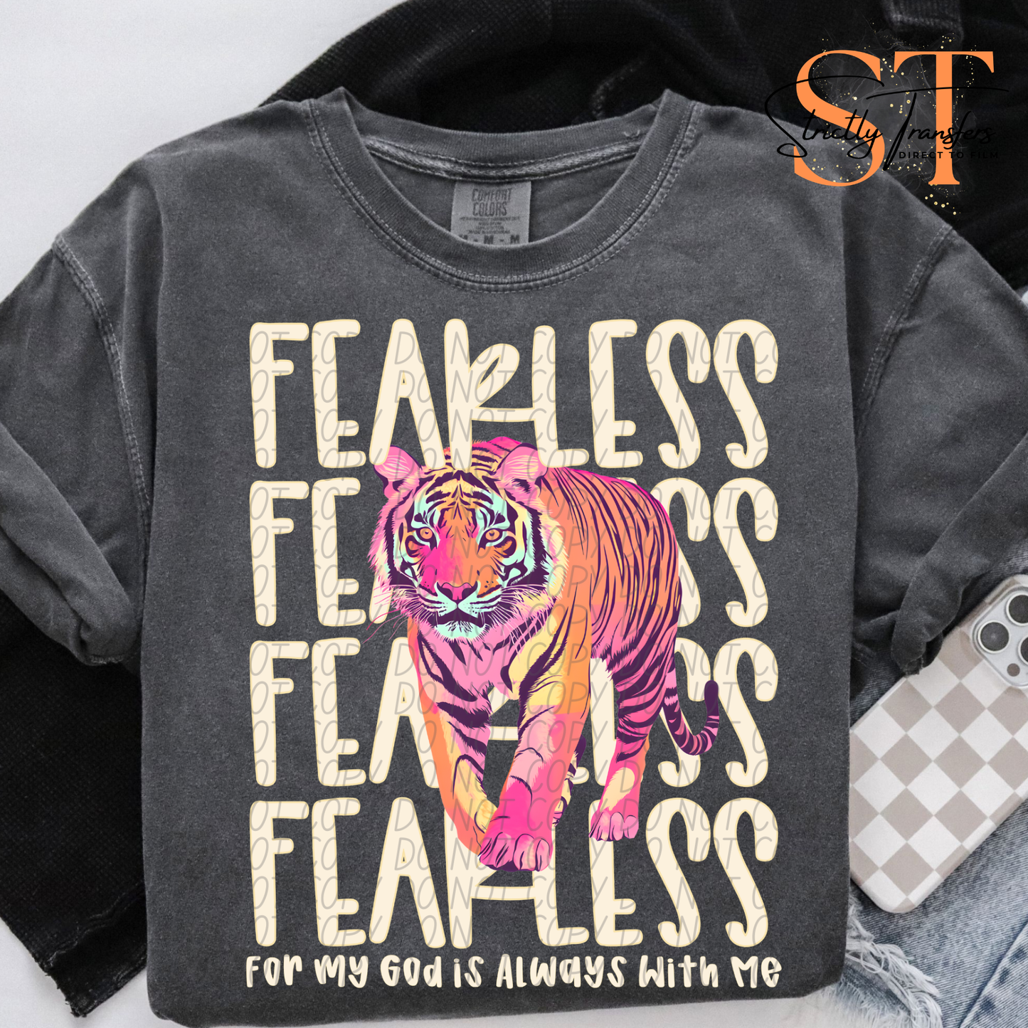 Fearless Tiger Direct to Film Transfers