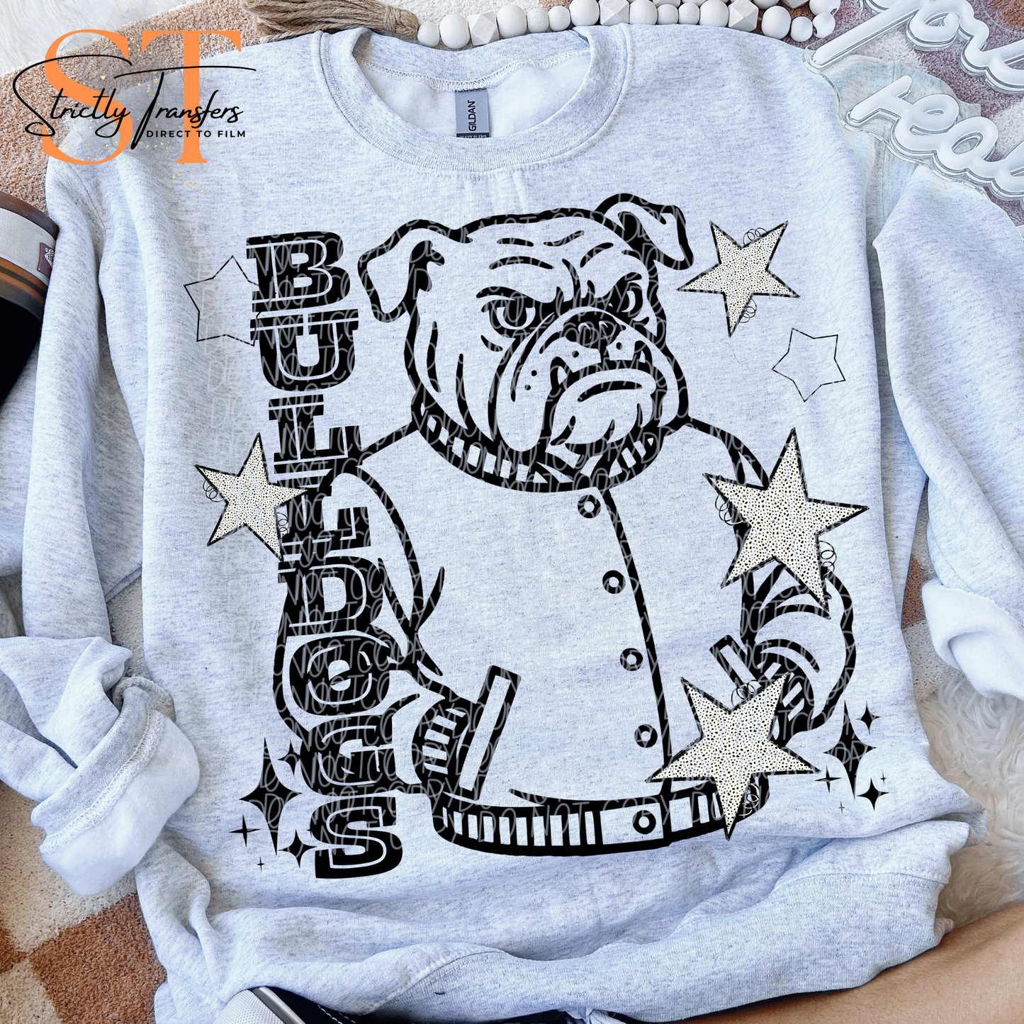 Bulldogs Letterman Direct to Film Transfers