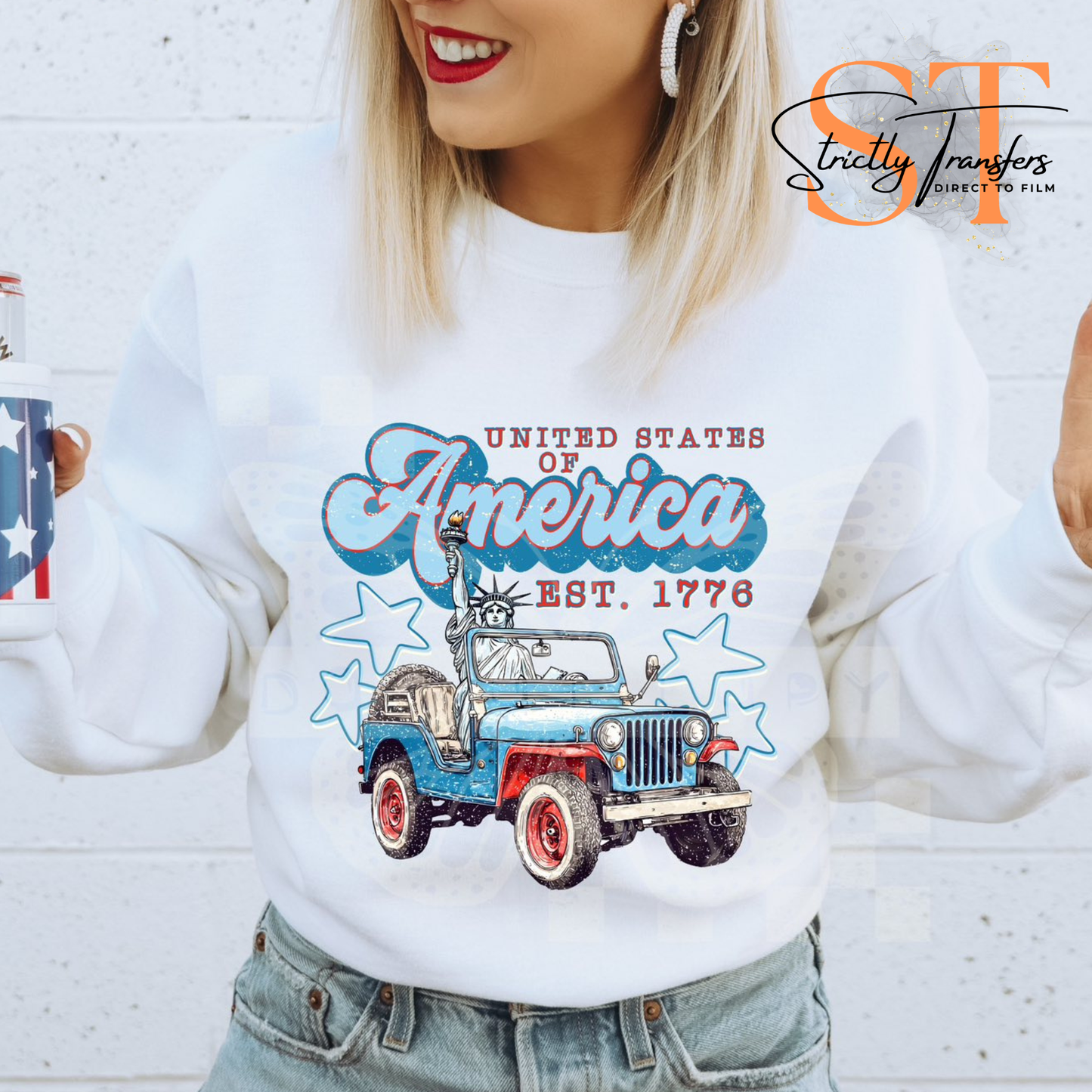 United States of America Jeep Direct to Film Transfers