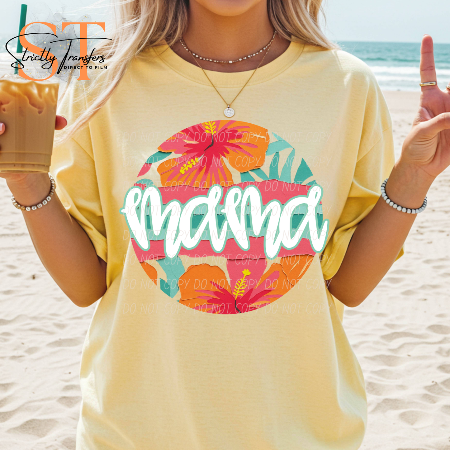 Mama Hibiscus Direct to Film Transfers