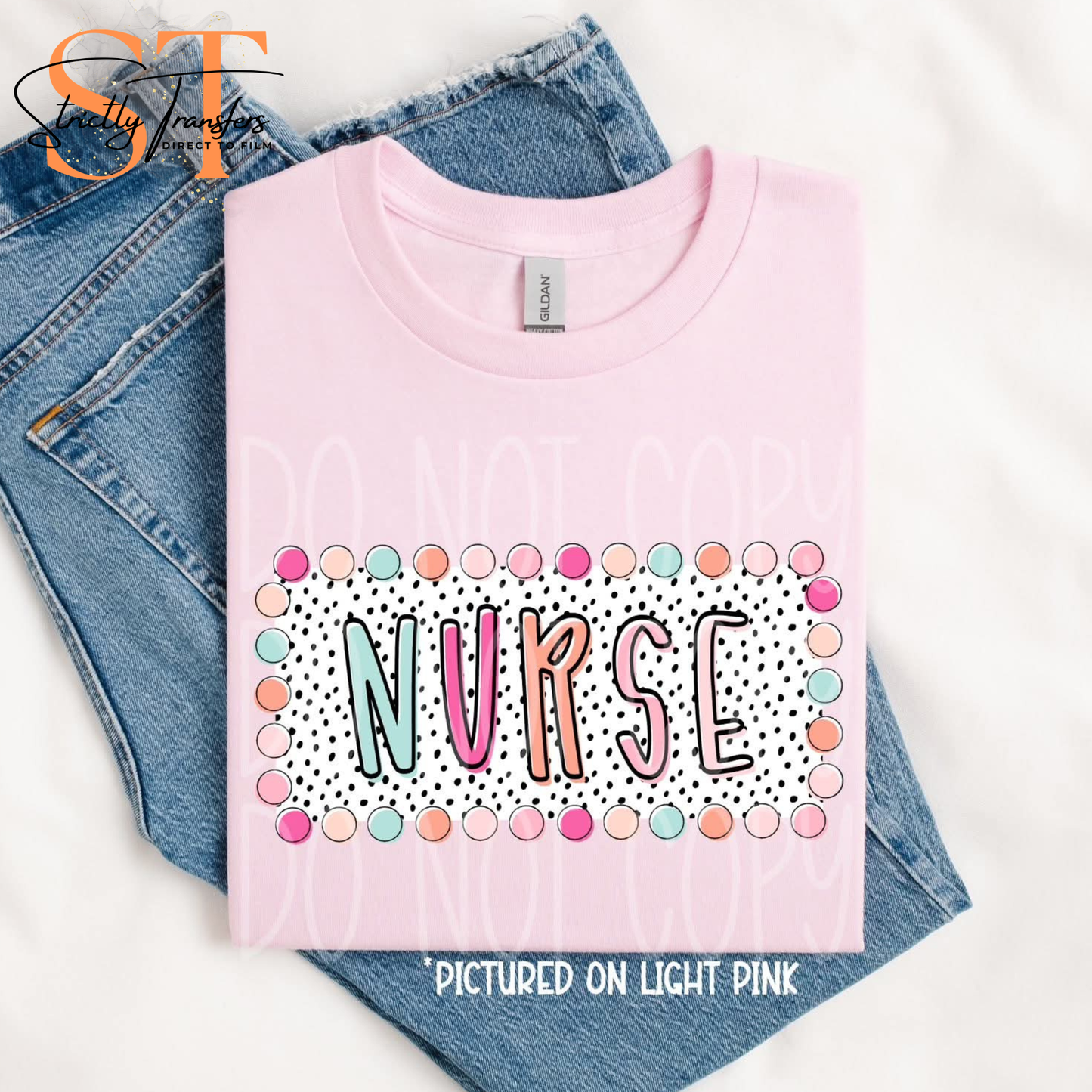 Nurse Summer Dots Direct to Film Transfers