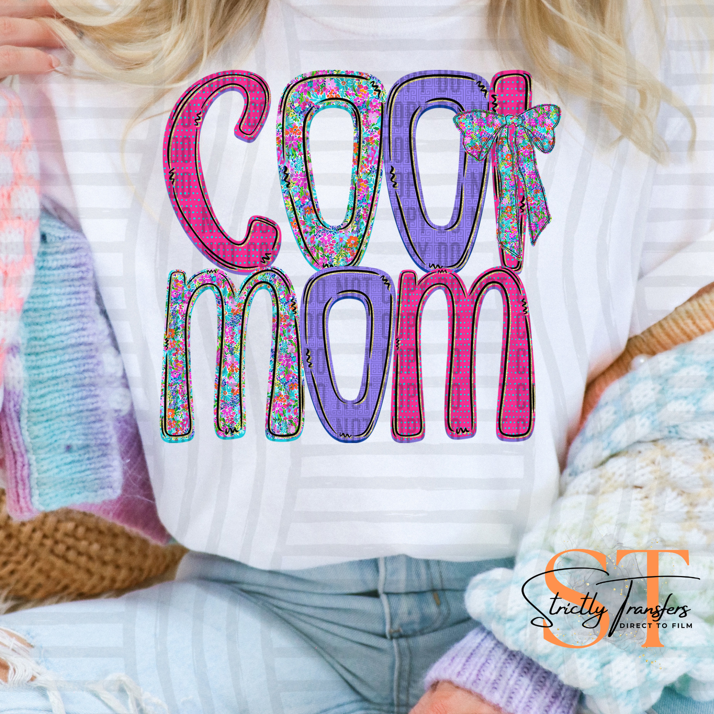 Cool Mom Bloom Burst Direct to Film Transfers