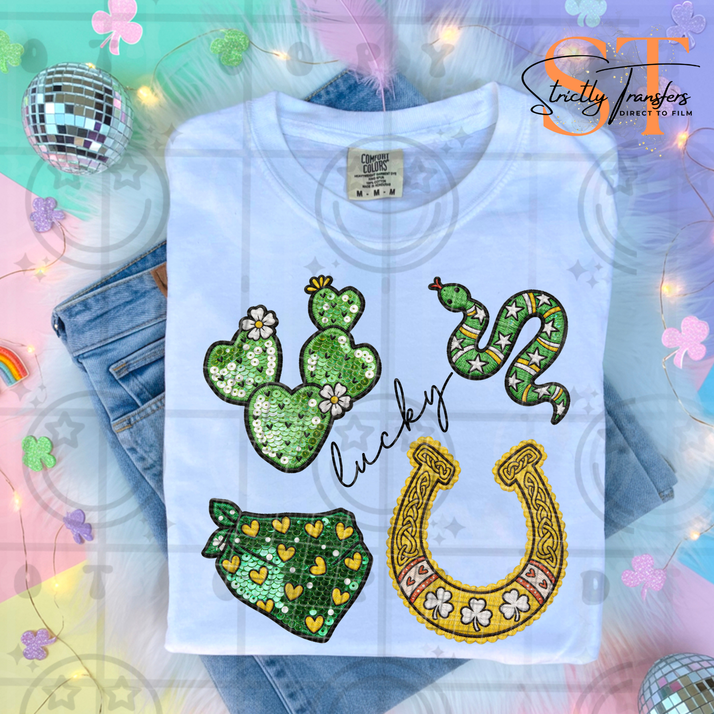 Lucky Western Collage Direct to Film Transfers