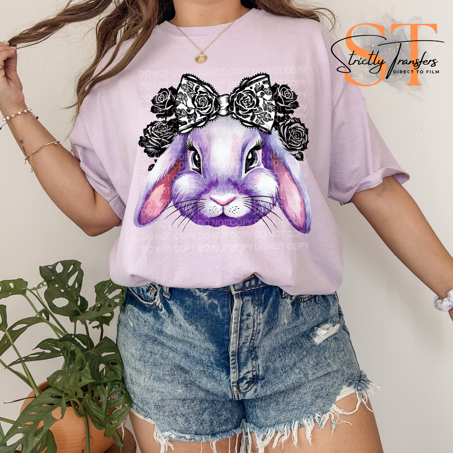 Purple Bunny Direct to Film Transfers