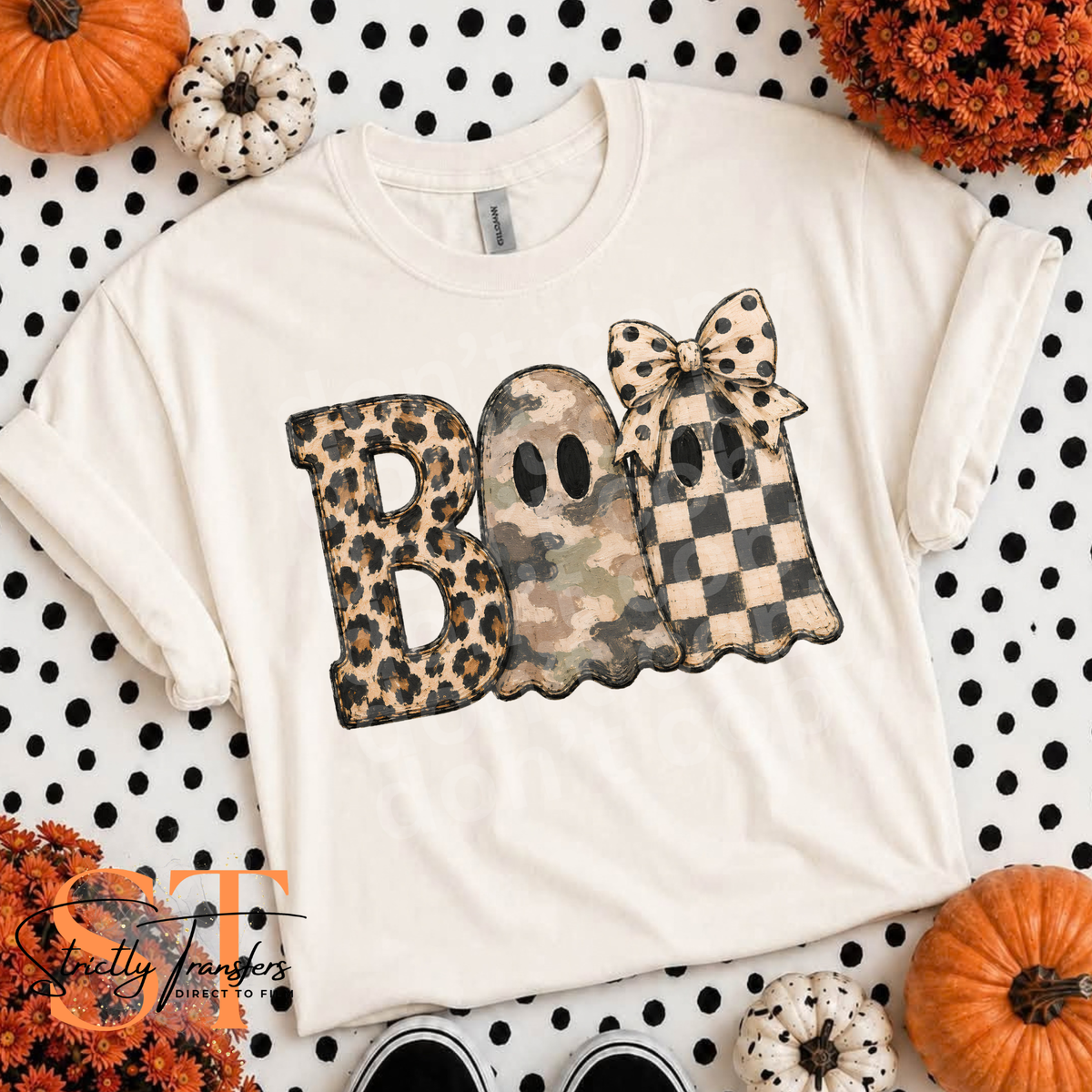 Boo Camo Ghosts Direct to Film Transfers