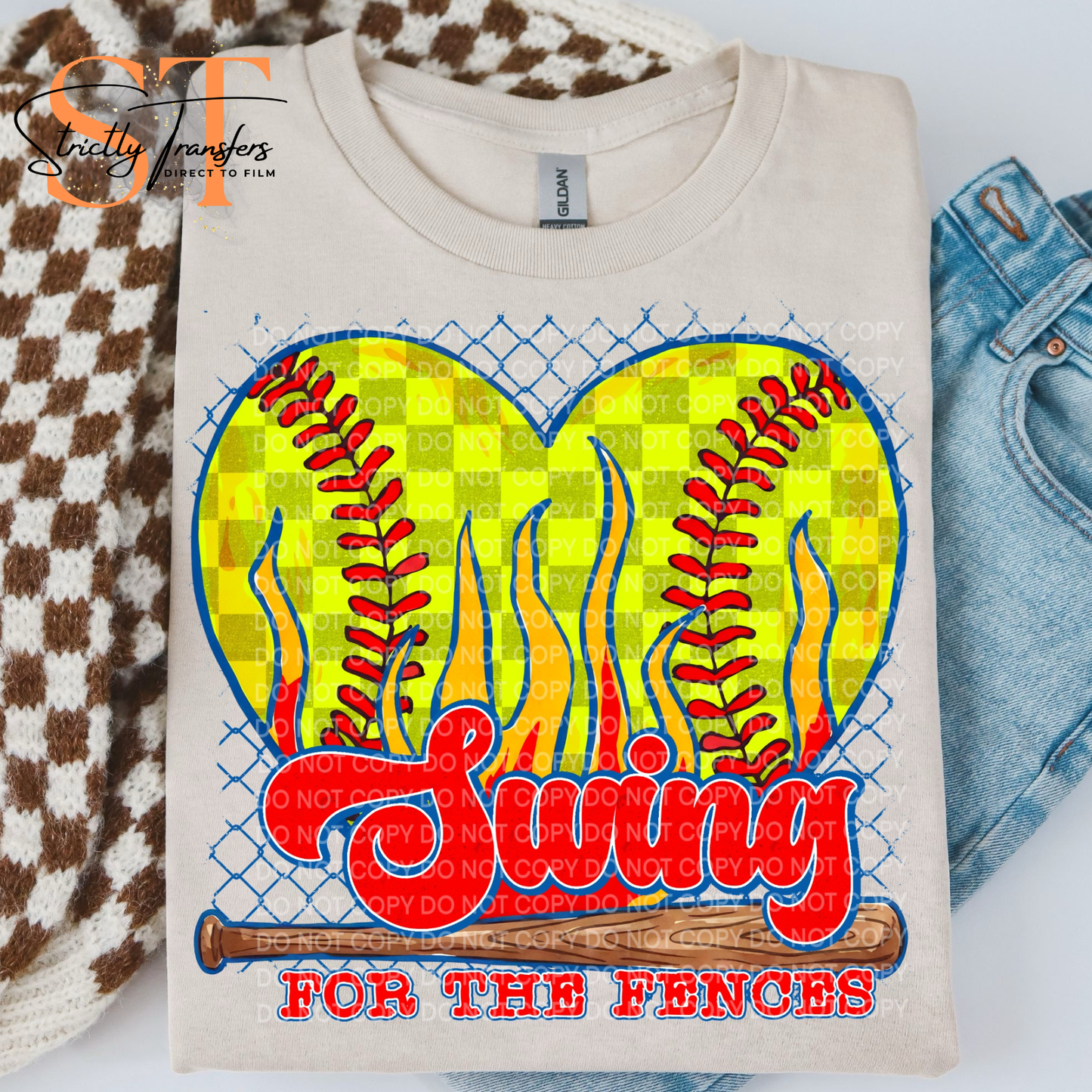 Swing for the Fences Softball Direct to Film Transfers