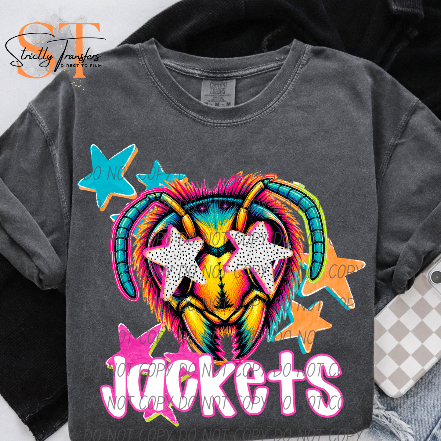 Jackets Pop Art Direct to Film Transfers