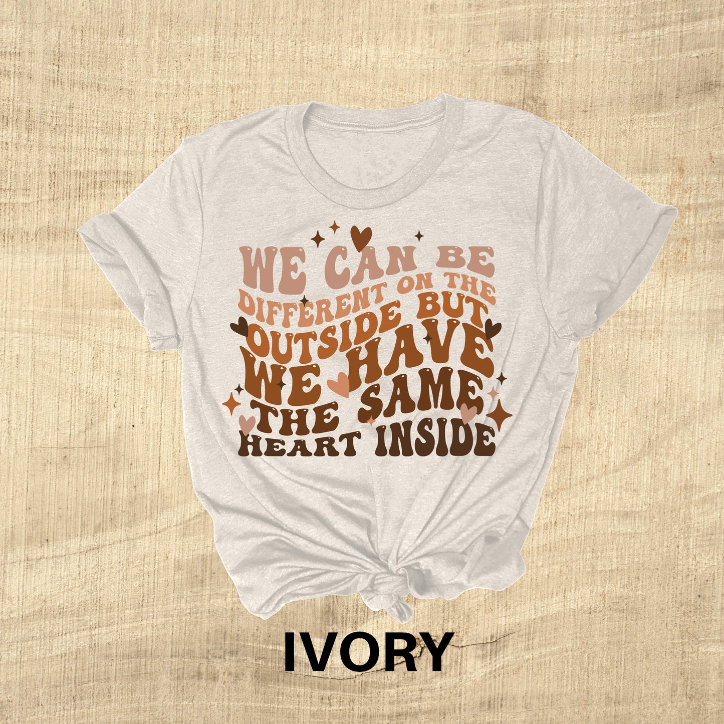 We can Be Different Hearts Direct to Film Transfer