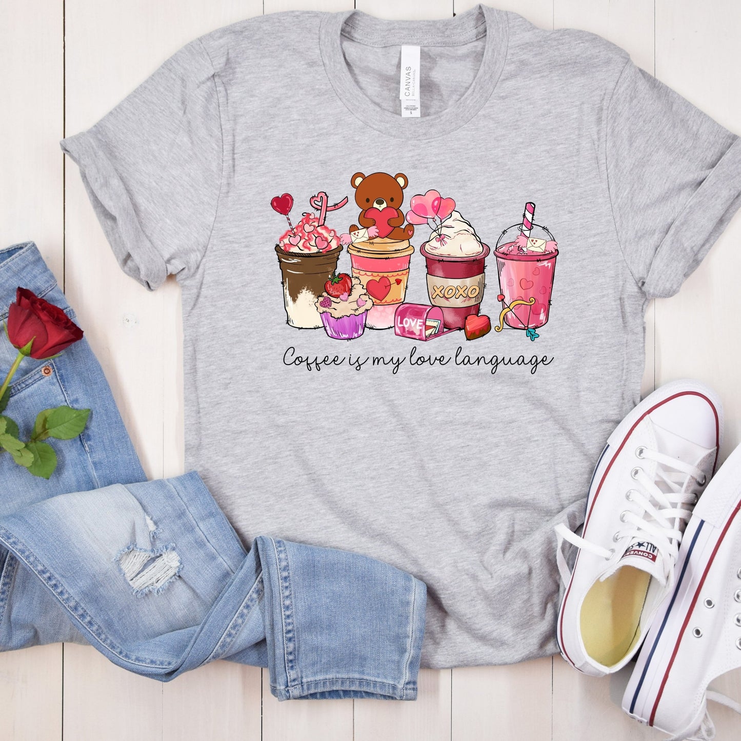 Coffee Is My Love Language Valentine's Day Direct to Film Transfer