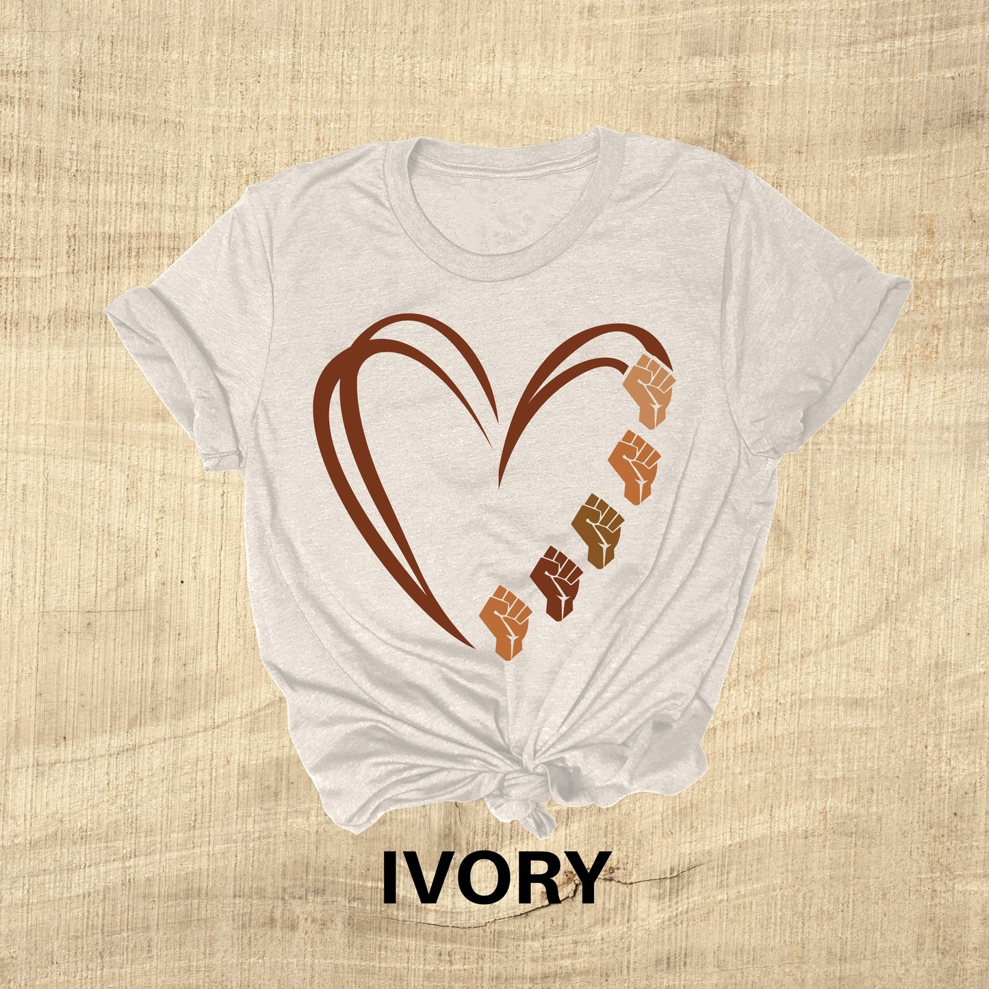 Black History Heart Fists Direct to Film Transfer