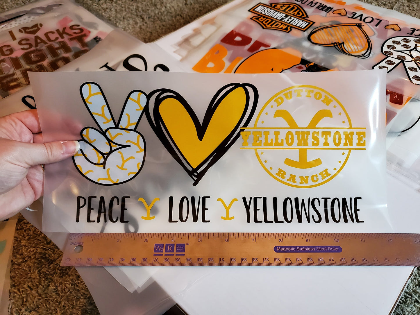 Peace Love Yellowstone Direct to Film Transfer