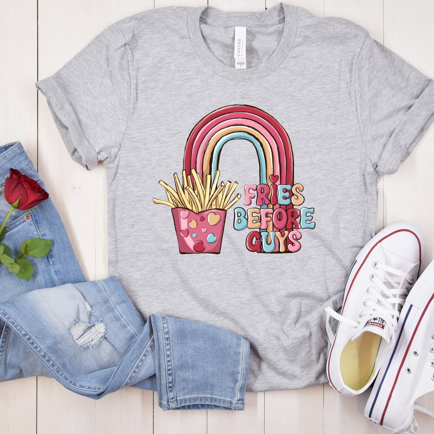 Fries Before Guys Rainbow Direct to Film Transfer