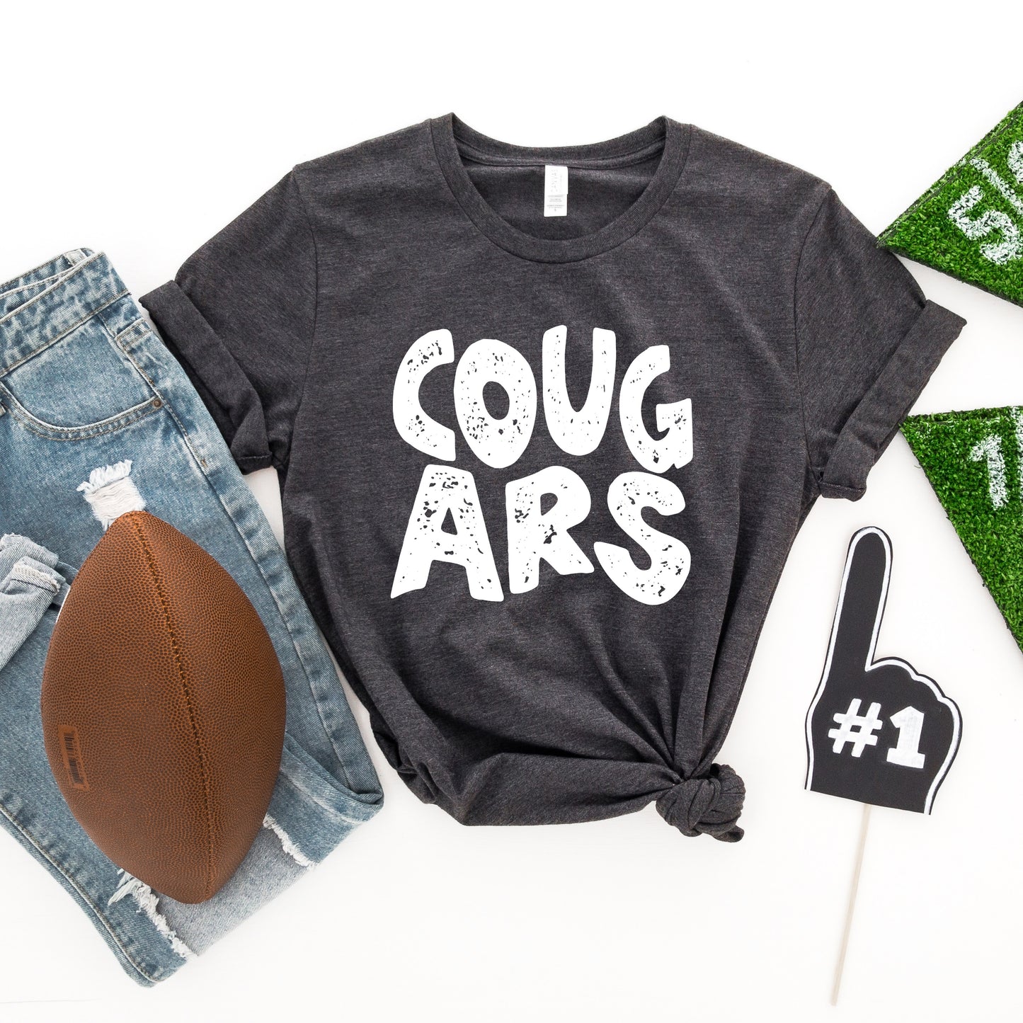 Cougars Retro Mascot Direct to Film Transfer