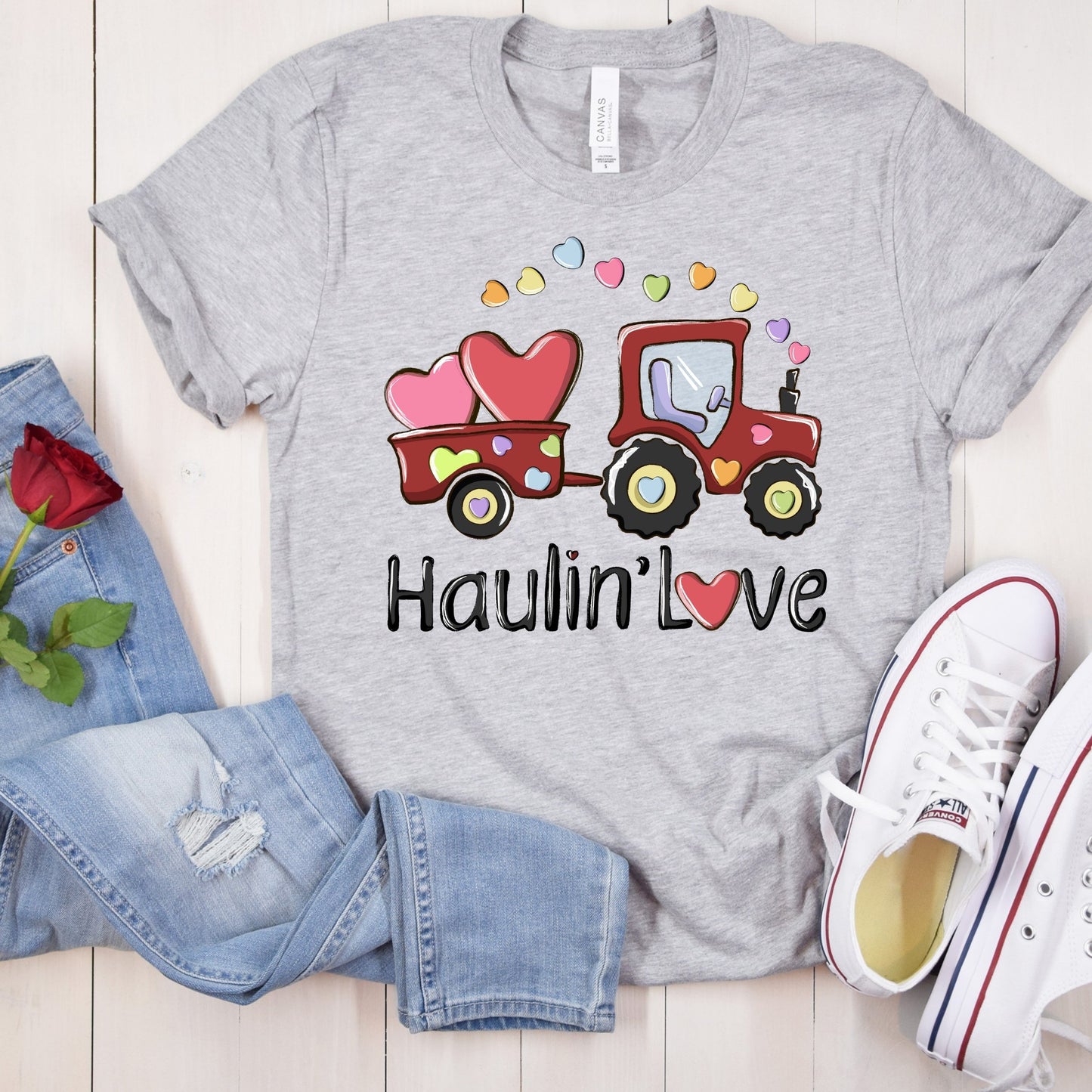 Haulin' Love Tractor Direct to Film Transfer