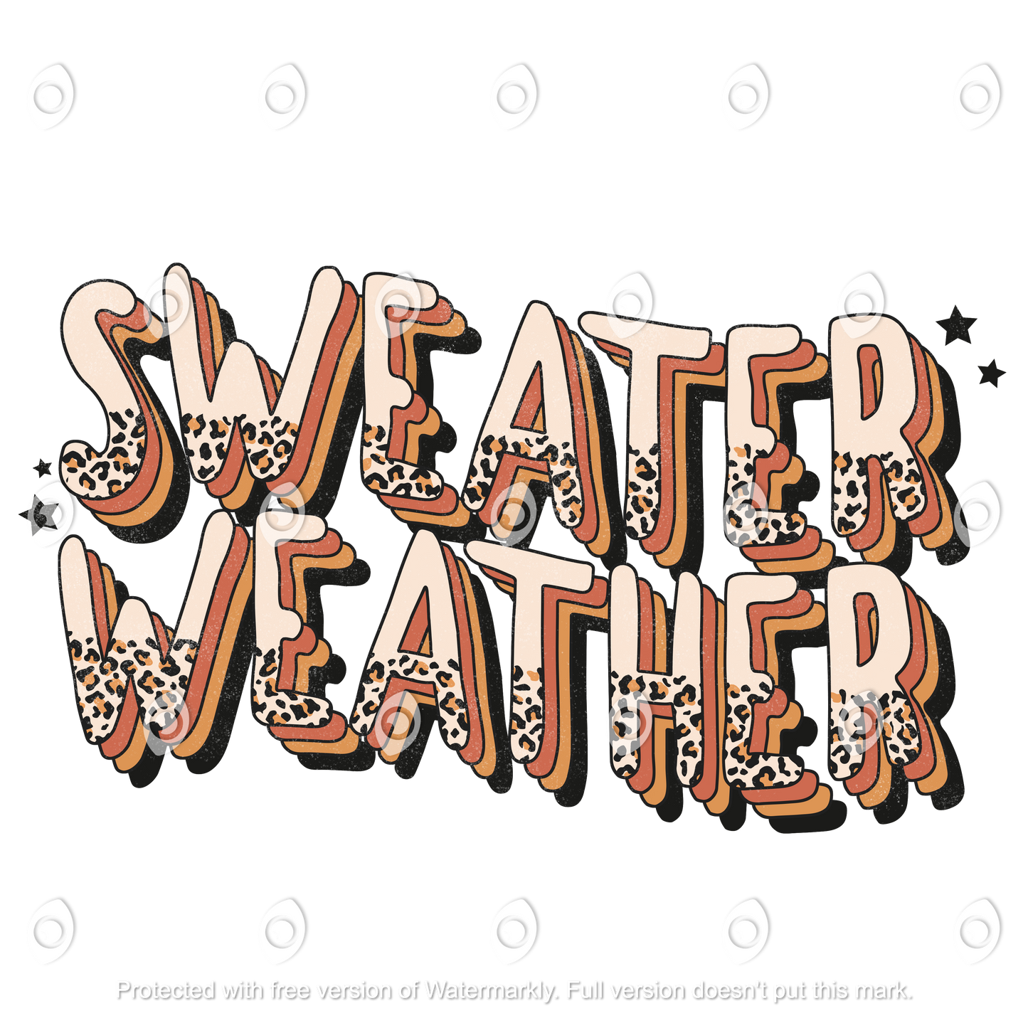 Sweater Weather Leopard Direct to Film Transfer