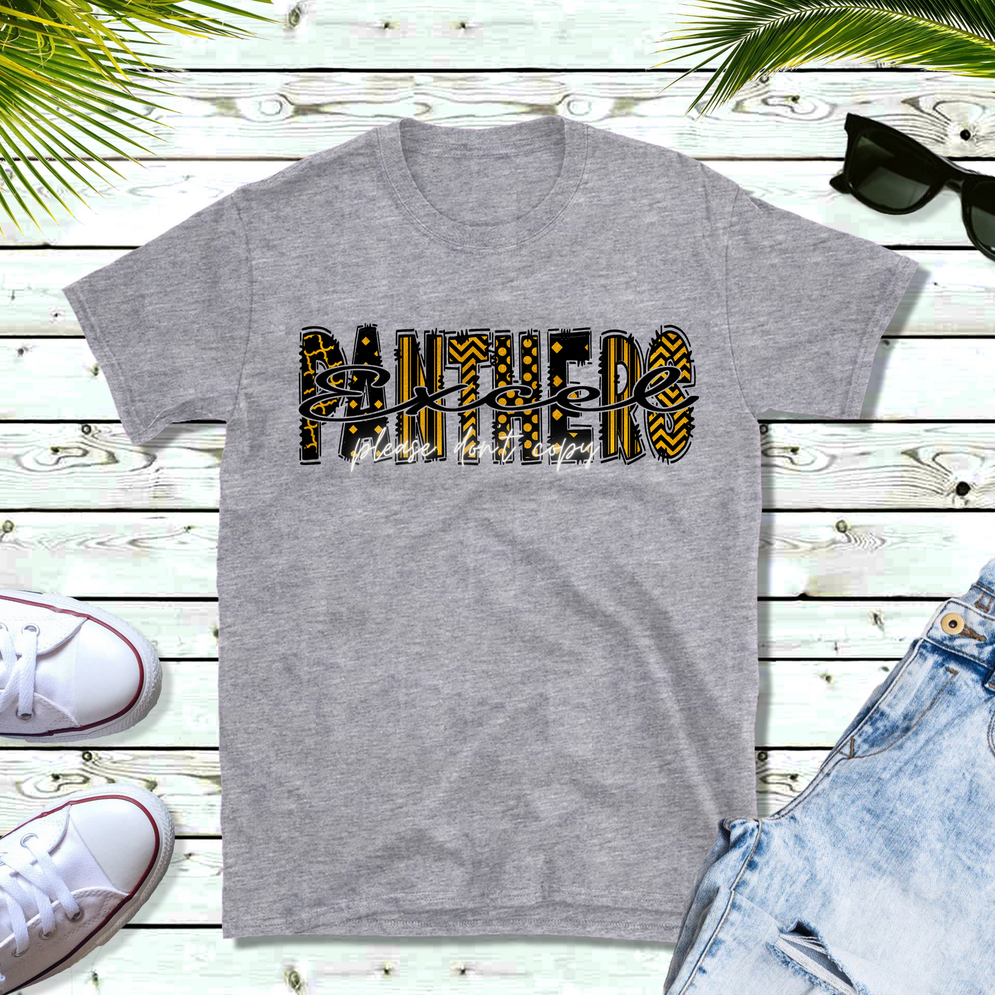 Team/Town Black & Gold Alpha Direct to Film Transfer