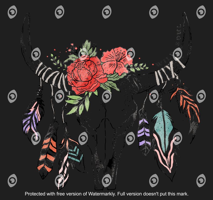 Wild Soul Skull Direct to Film Transfer