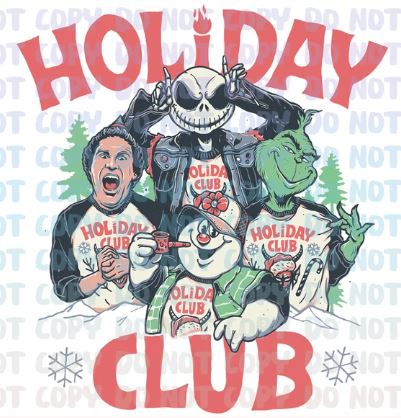 Holiday Club Christmas Direct to Film Transfer