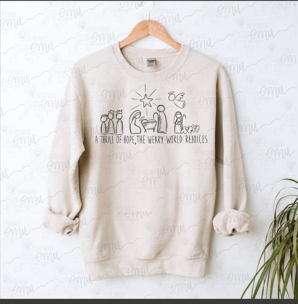 A Thrill of Hope Nativity Scene Direct to Film Transfer