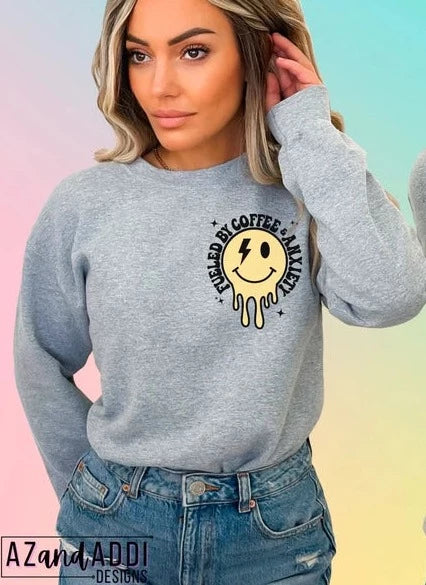 Pocket Fueled By Iced Coffee & Anxiety Direct to Film Transfer