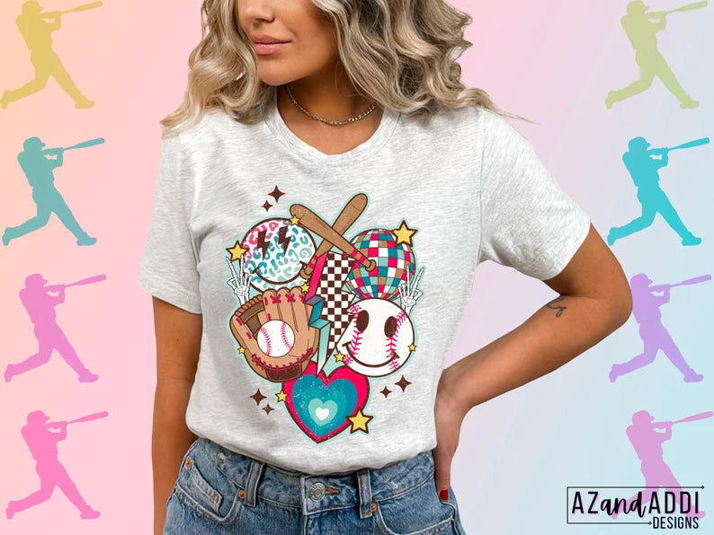 Retro Baseball Direct to Film Transfer