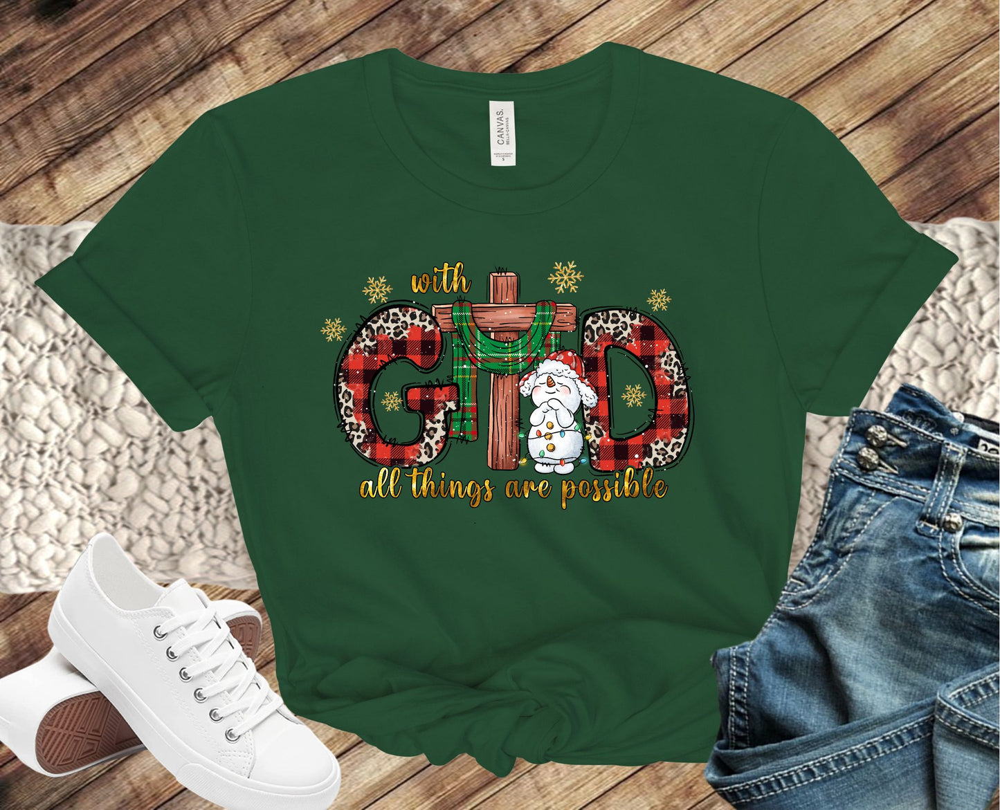 With God All Things Are Possible Christmas Direct to Film Transfer