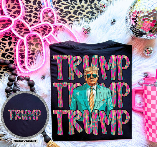 Trump brushstroke - pocket design included Direct to Film Transfers