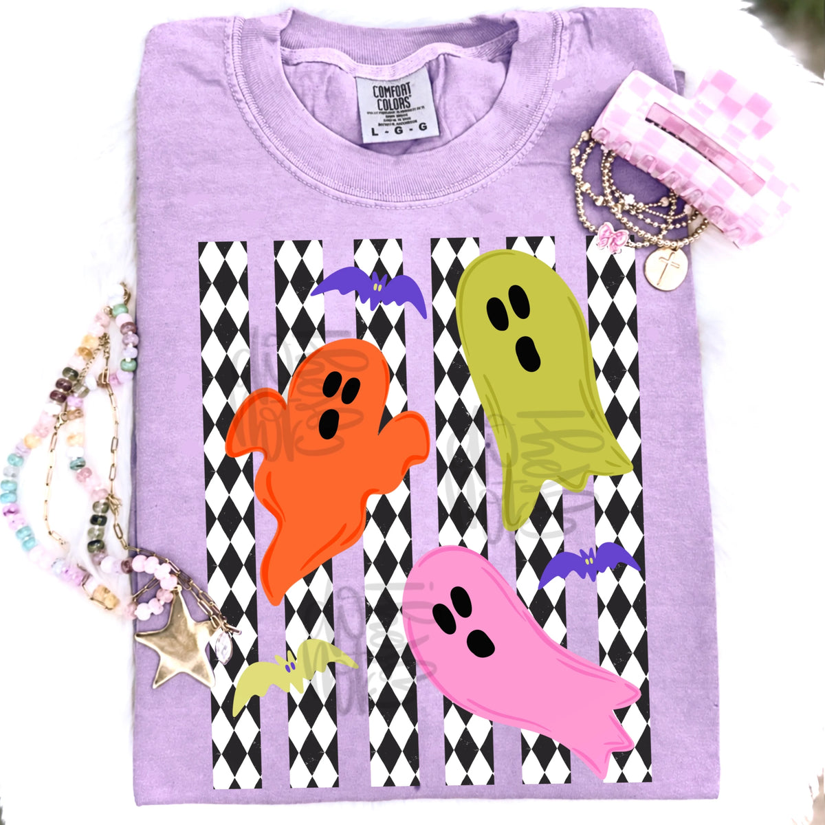 Preppy Striped Ghosts Direct to Film Transfers