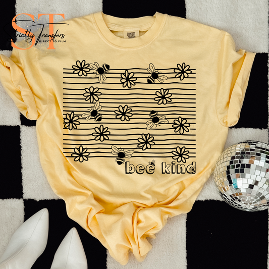 Bee Kind Lines Direct to Film Transfers