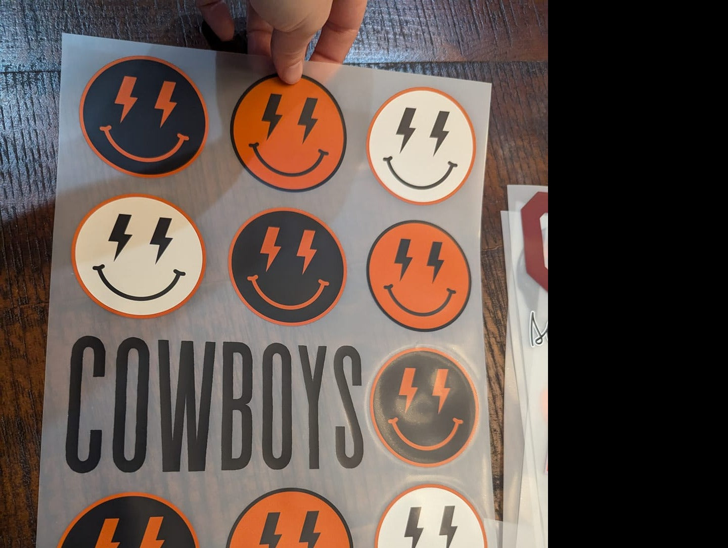 OK7 Cowboys Smiley Direct to Film Transfer