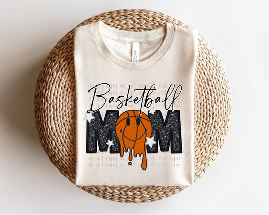Basketball Mom Faux Patch Direct to Film Transfer