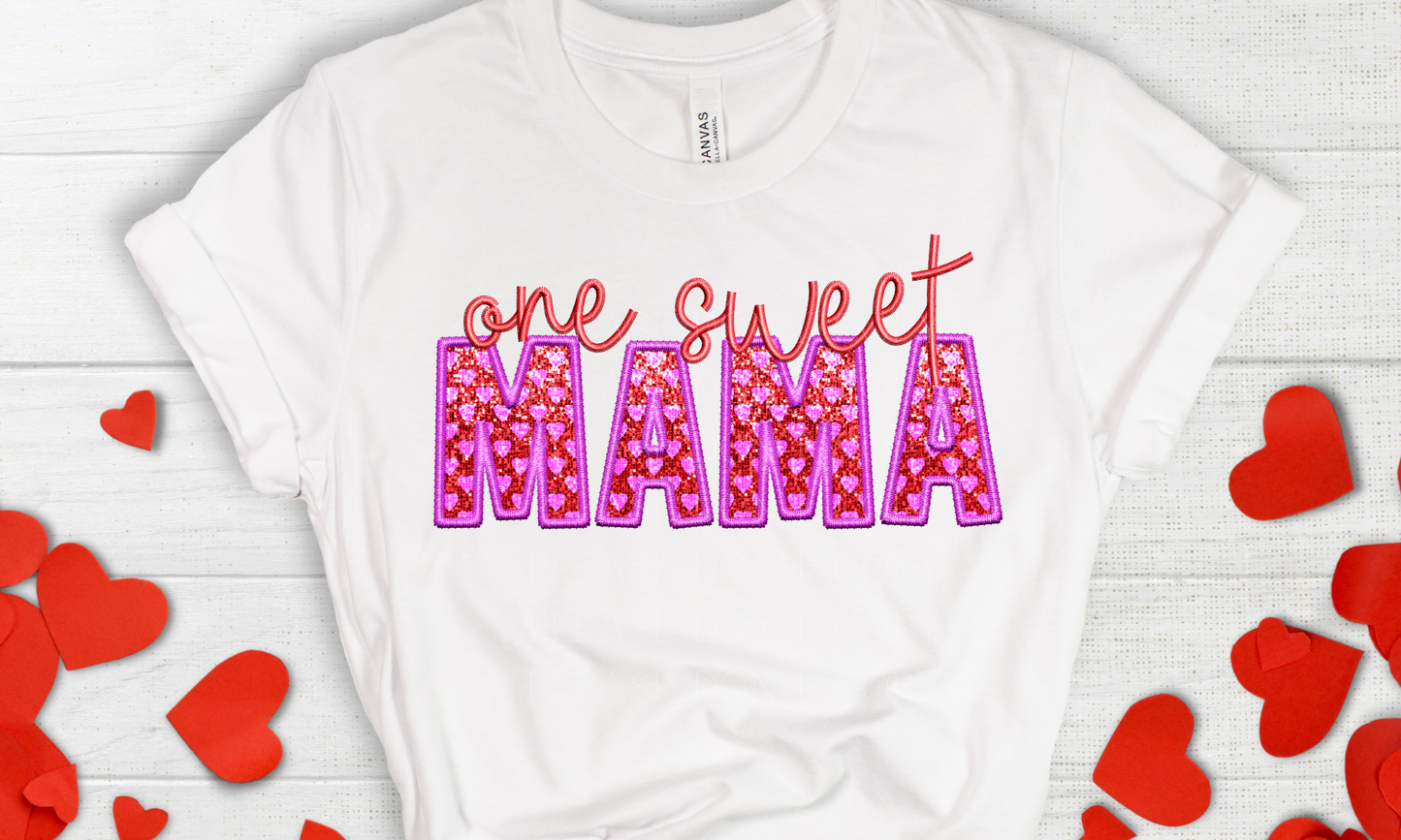 One Sweet Mama Faux Sequin/Embroidery Direct to Film Transfer