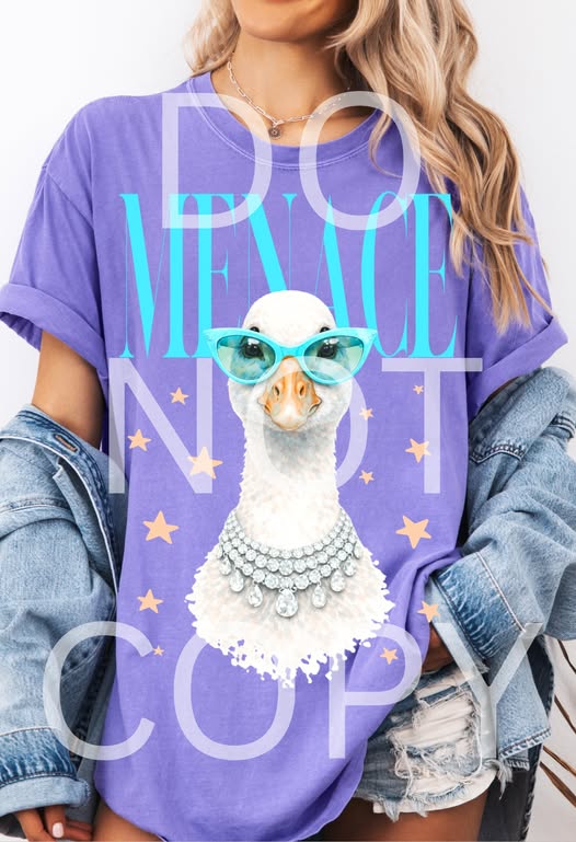Menace Goose Vogue Direct to Film Transfers