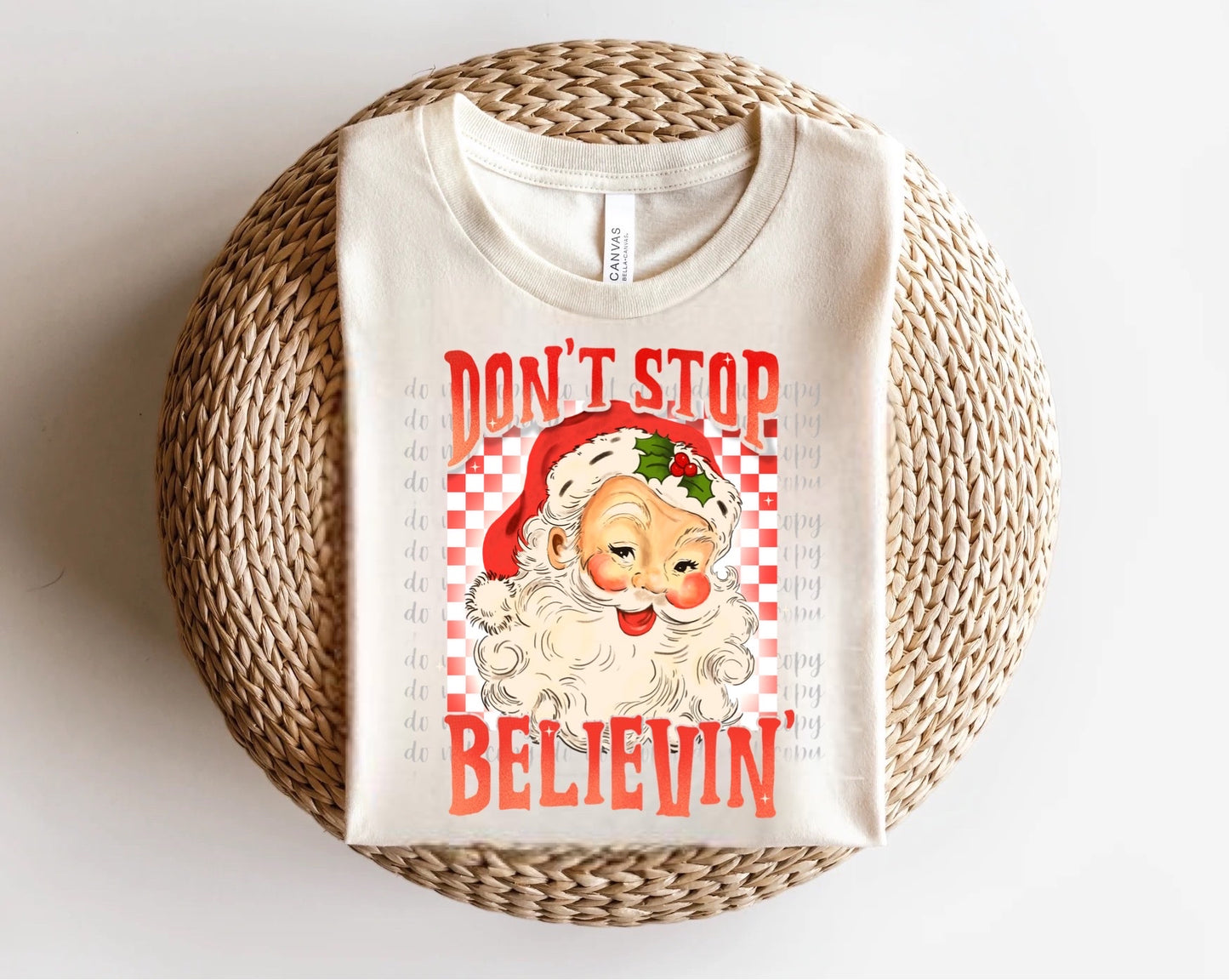 Don’t Stop Believin’ Santa Direct to Film Transfer
