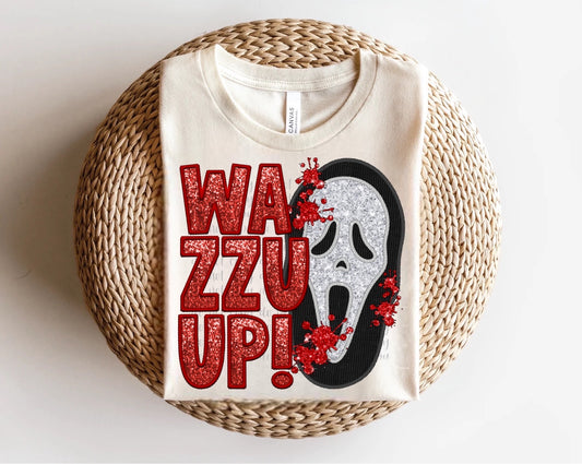 Wazzuup!! Ghostface Faux Patch Direct to Film Transfer