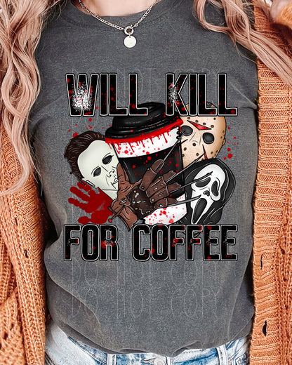 Will Kill For Fav Drink Horror Killers Direct to Film Transfer