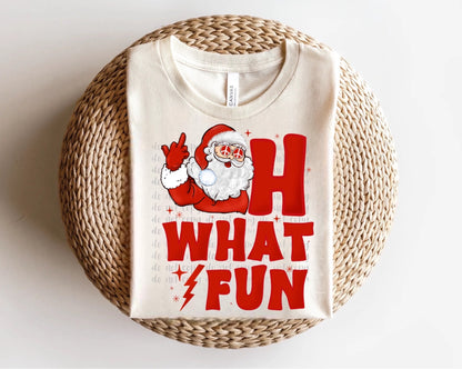 Oh What Fun Santa Direct to Film Transfer