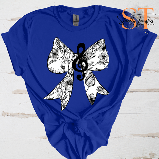 Band Floral Bow - Multiple Color options Direct to Film Transfers