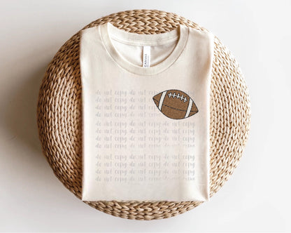 Chenille Football Faux Patch Direct to Film Transfer