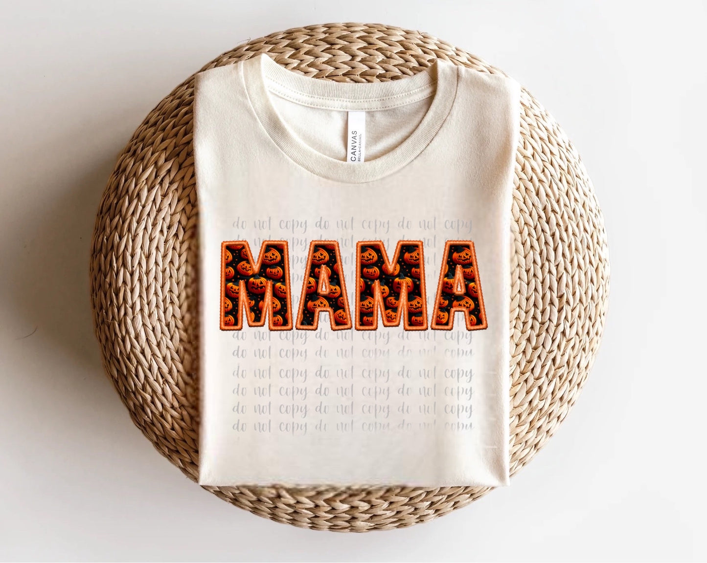 Embroidery MAMA pumpkins Direct to Film Transfer