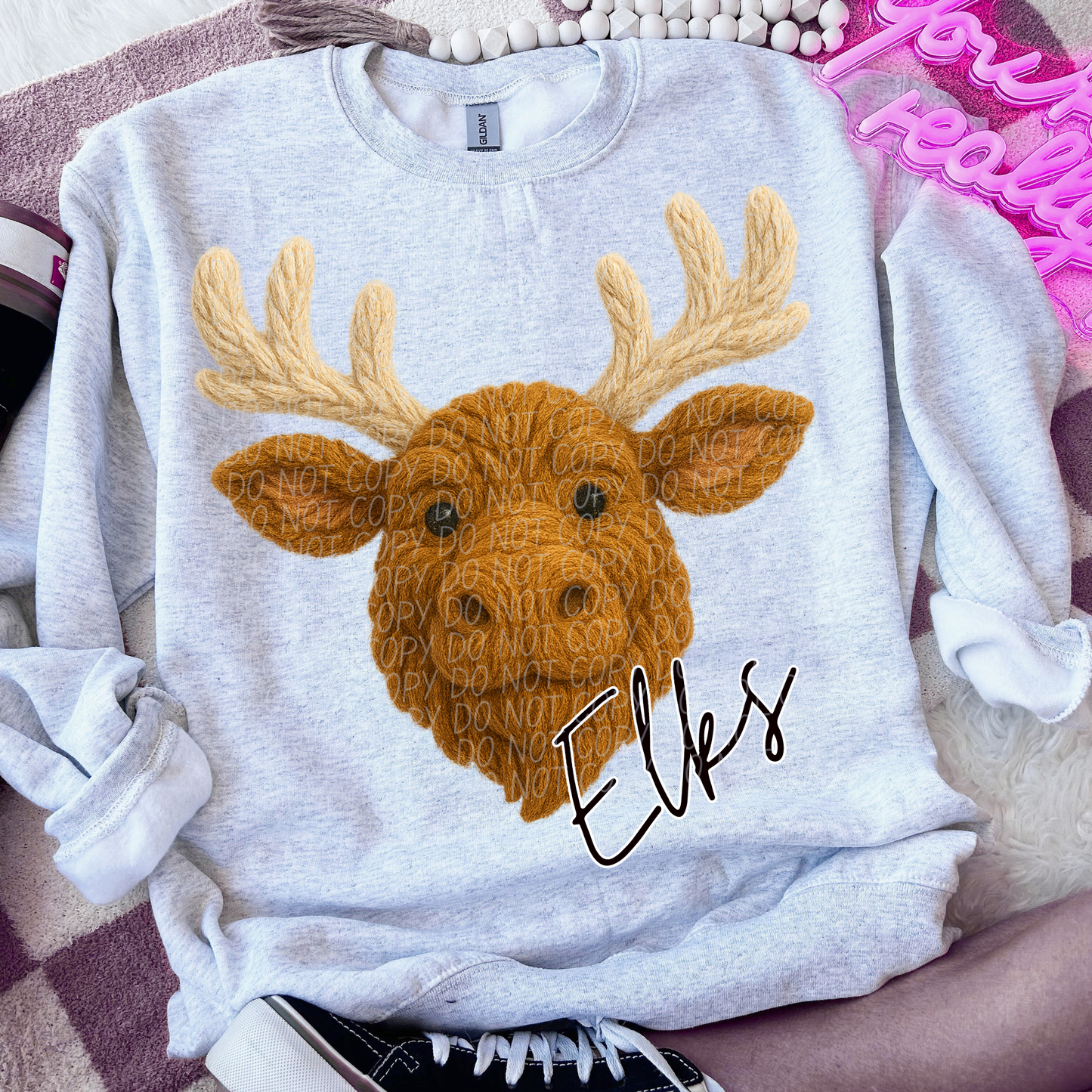 Elks Faux Yarn Direct to Film Transfers