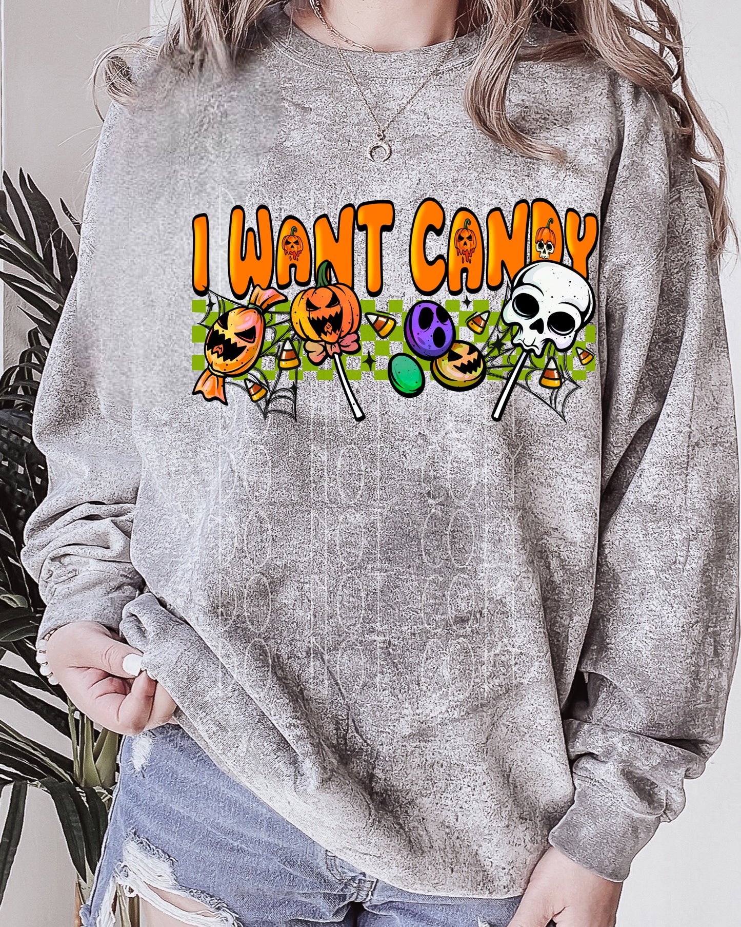 I Want Candy Halloween Direct to Film Transfer