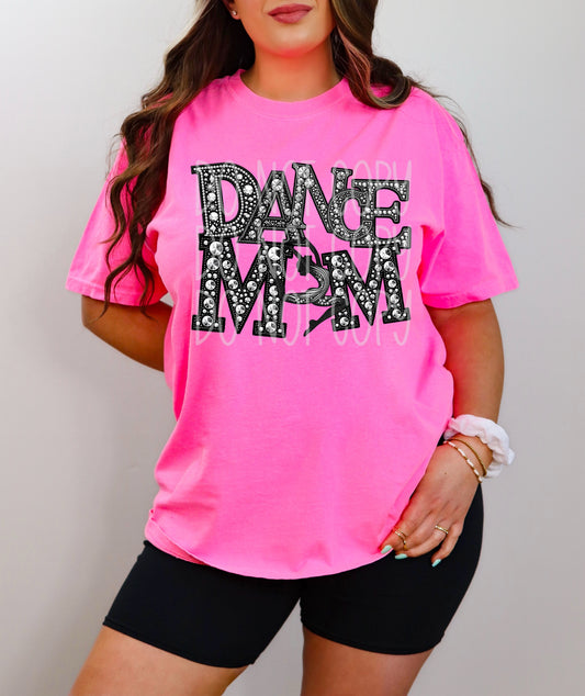 Dance Mom #2 Faux Rhinestone Direct to Film Transfer