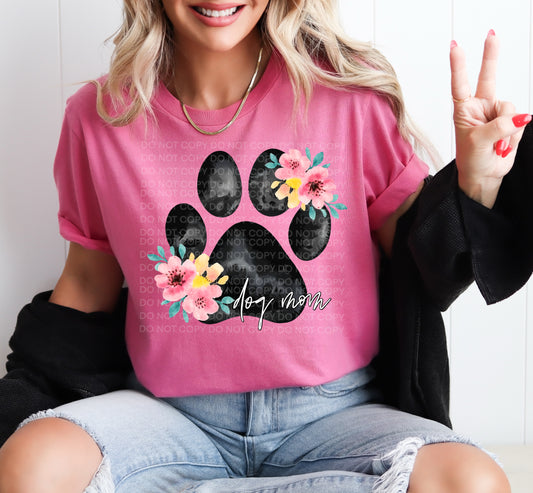 Dog Mom Floral Direct to Film Transfers