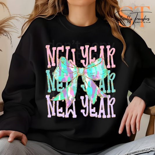 New Year Coquette Bow Direct to Film Transfers